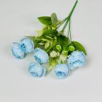 Піоновидна троянда з добавками 40 см. 6 голів. Блакитний