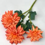 Гілка з жоржинами. 55 см. Помаранчева.