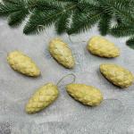 Шишка з пінопласту блискуча. Золота. 6 штук.
