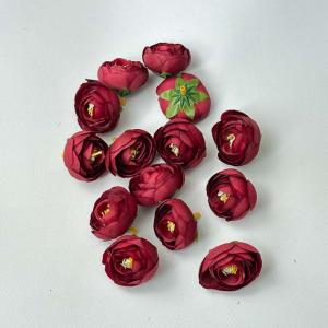 Голова ранункулюса 4 см. 12 шт. Бордо.