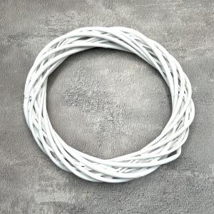 Віночок з ротангу, білий. 25 см