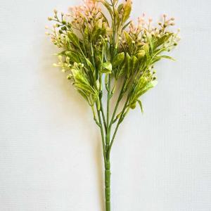 Кущик з ягідками 5 гілочок, 40 см. Ніжно-рожевий.