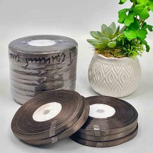 Стрічка з атласу 0,6 см. Шоколадний.